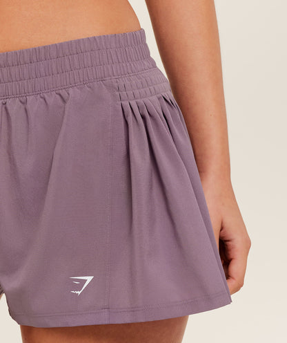 Gymshark Flutter Woven Shorts -  Dusk Purple