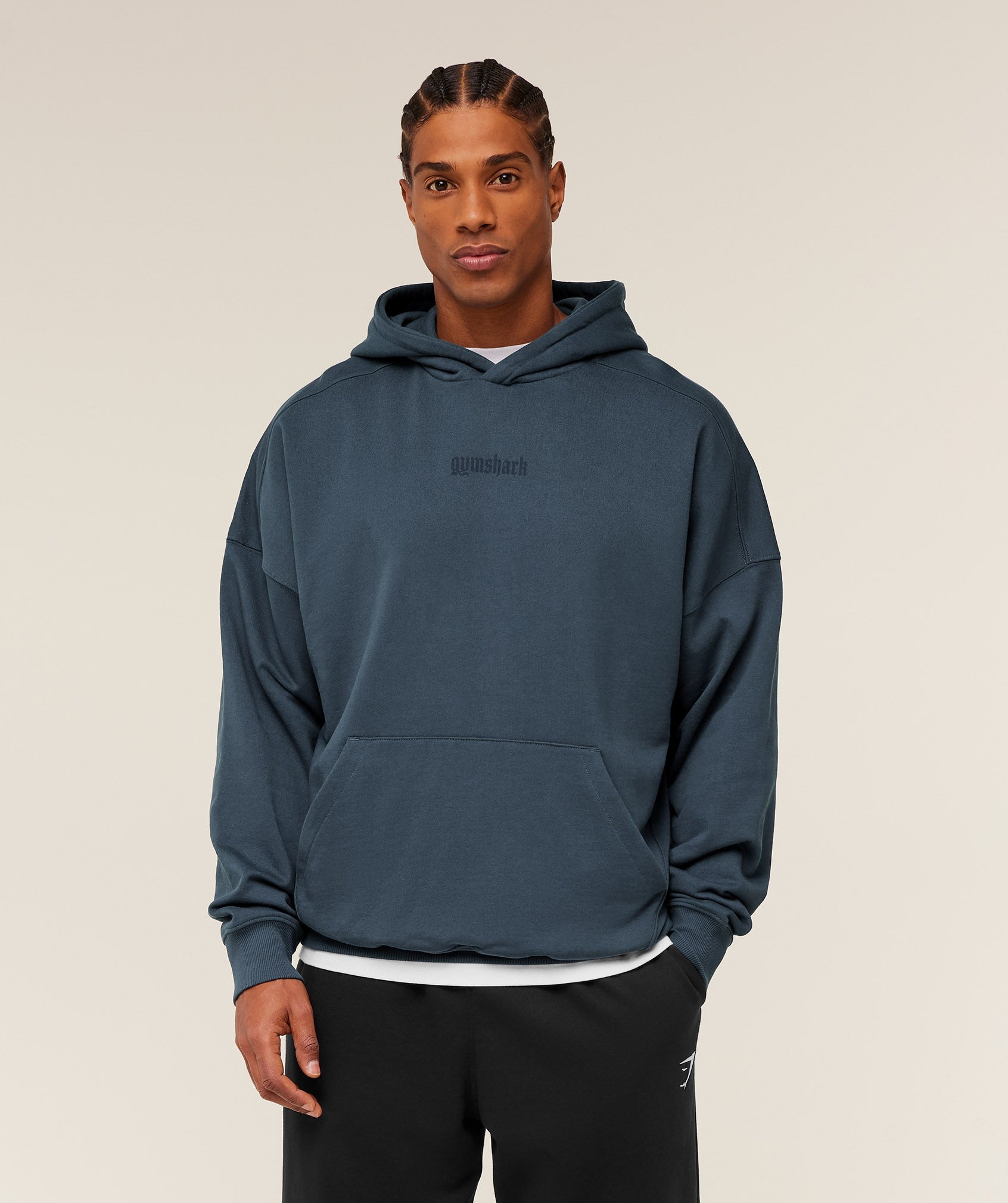Gymshark Olde English Hoodie - GS Stealth Blue