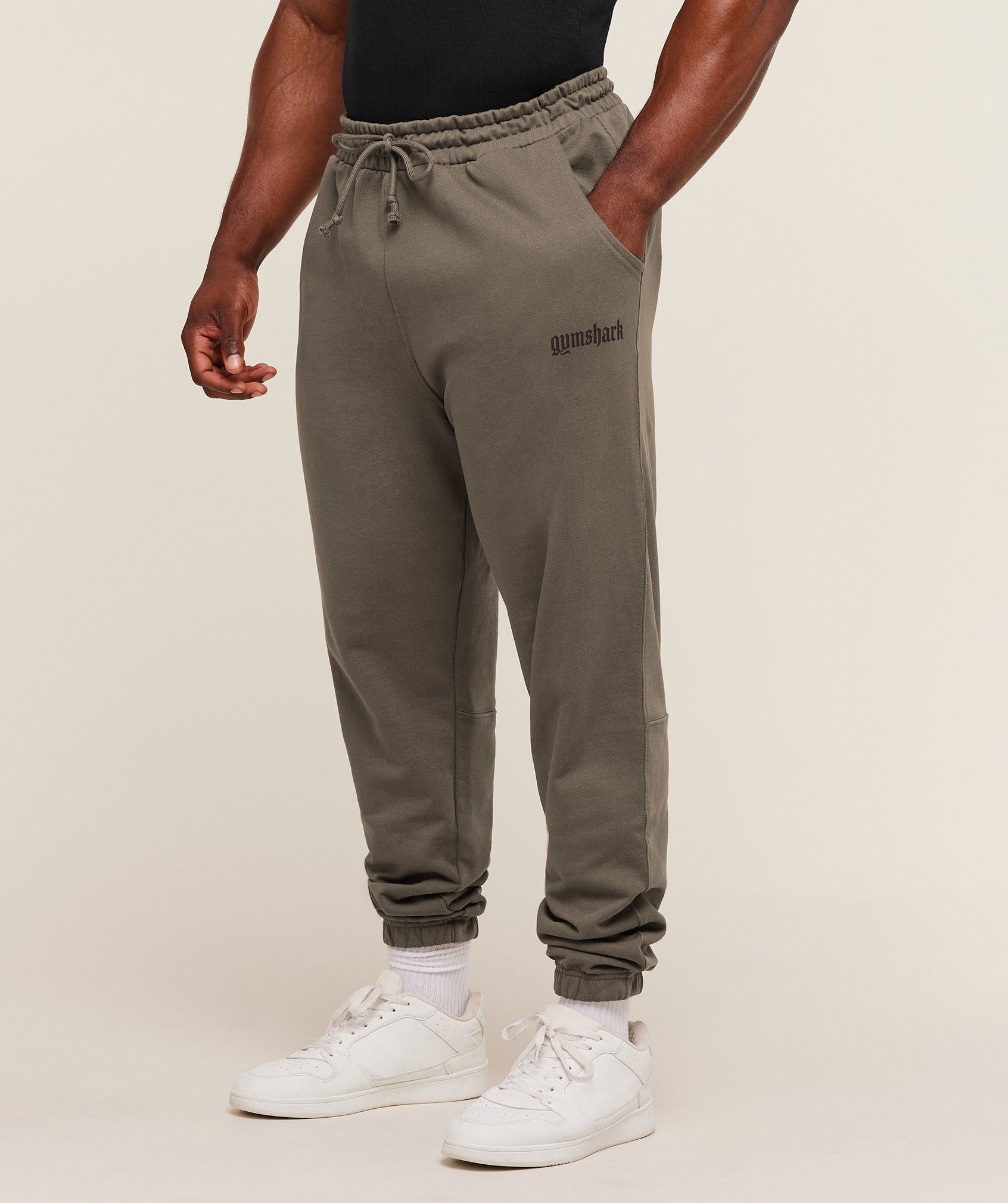 Gymshark Olde English Joggers - Camo Brown