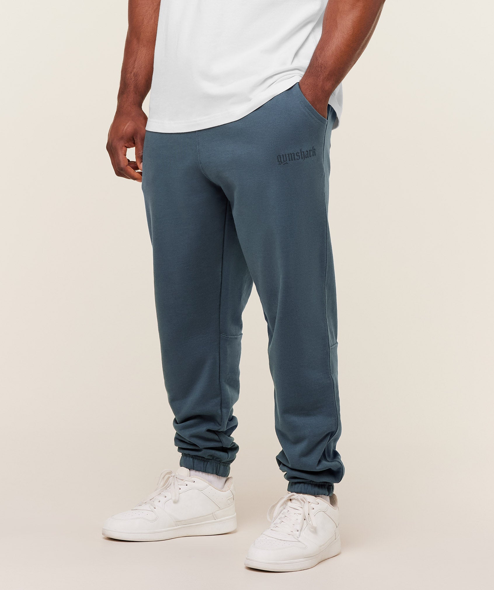 Gymshark Olde English Joggers - GS Stealth Blue