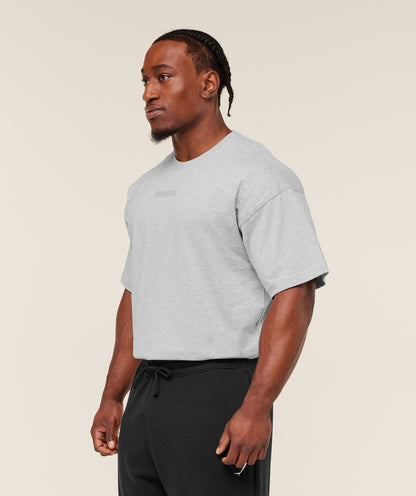 Gymshark Olde English T-Shirt - Bros Soft Grey Marl