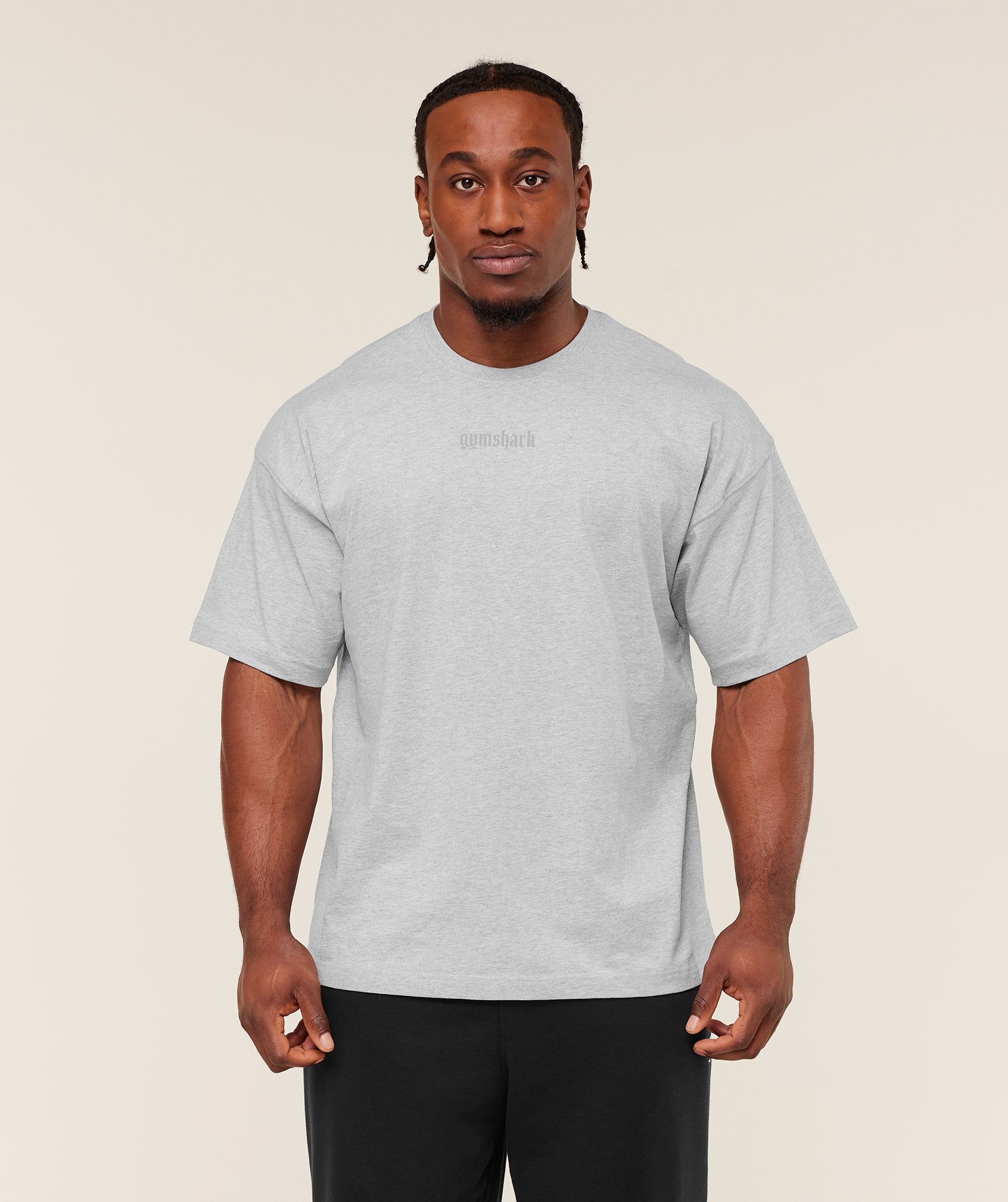 Gymshark Olde English T-Shirt - Bros Soft Grey Marl