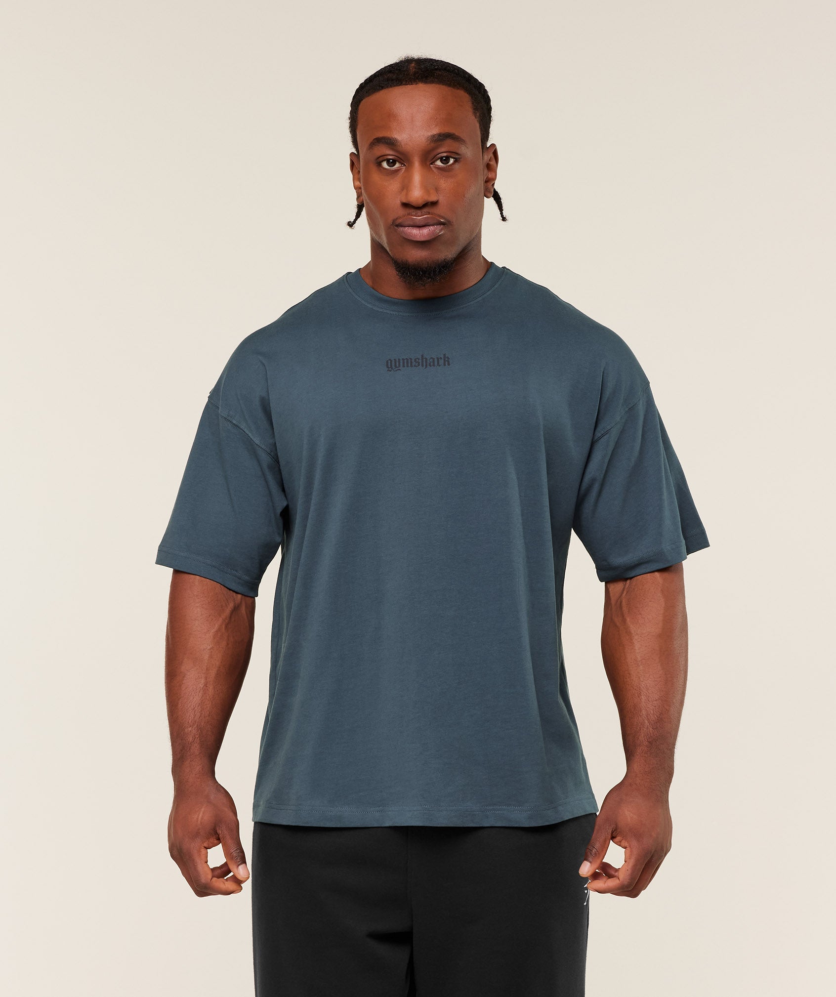 Gymshark Olde English T-Shirt - GS Stealth Blue