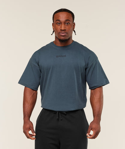 Gymshark Olde English T-Shirt - GS Stealth Blue