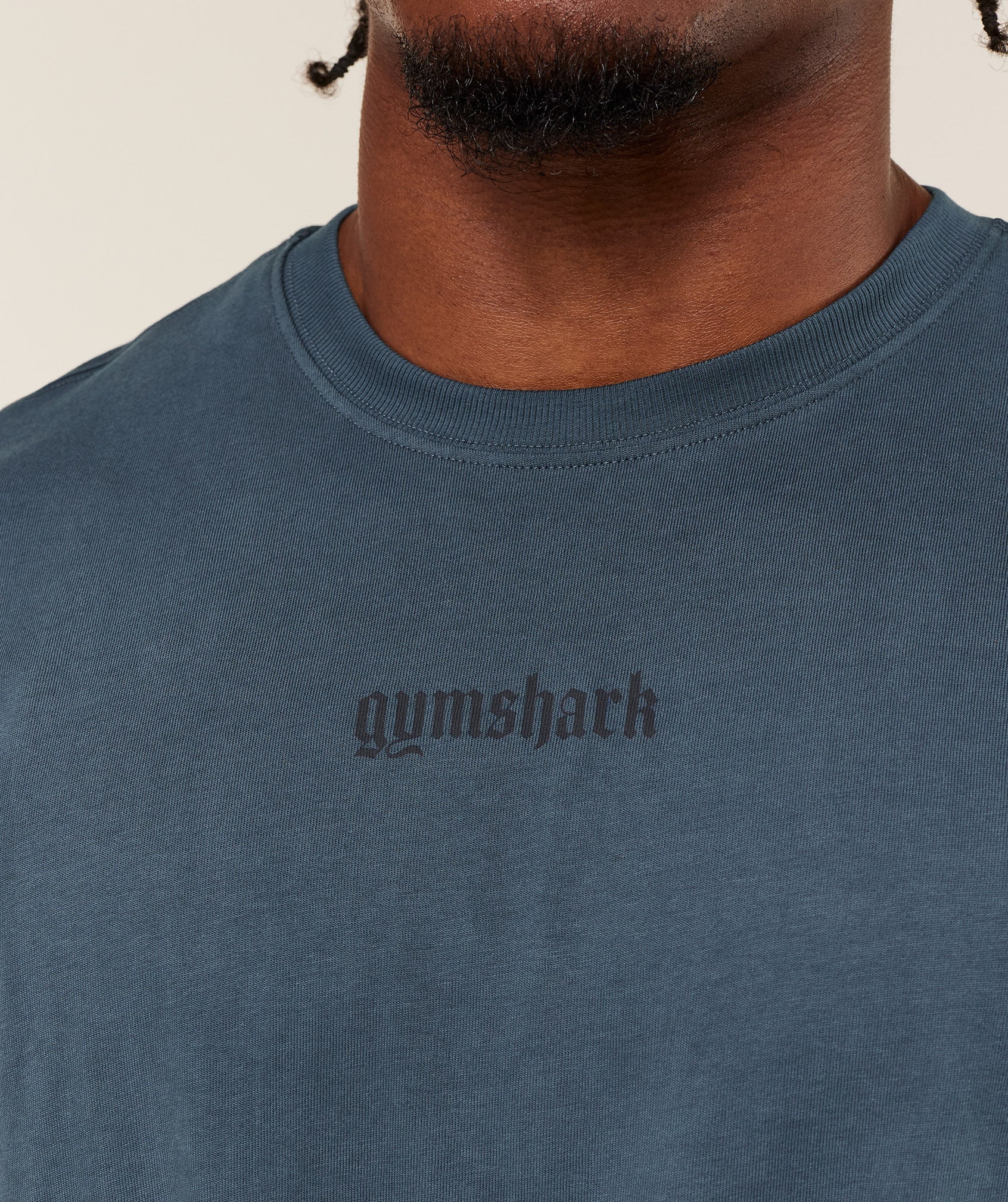 Gymshark Olde English T-Shirt - GS Stealth Blue