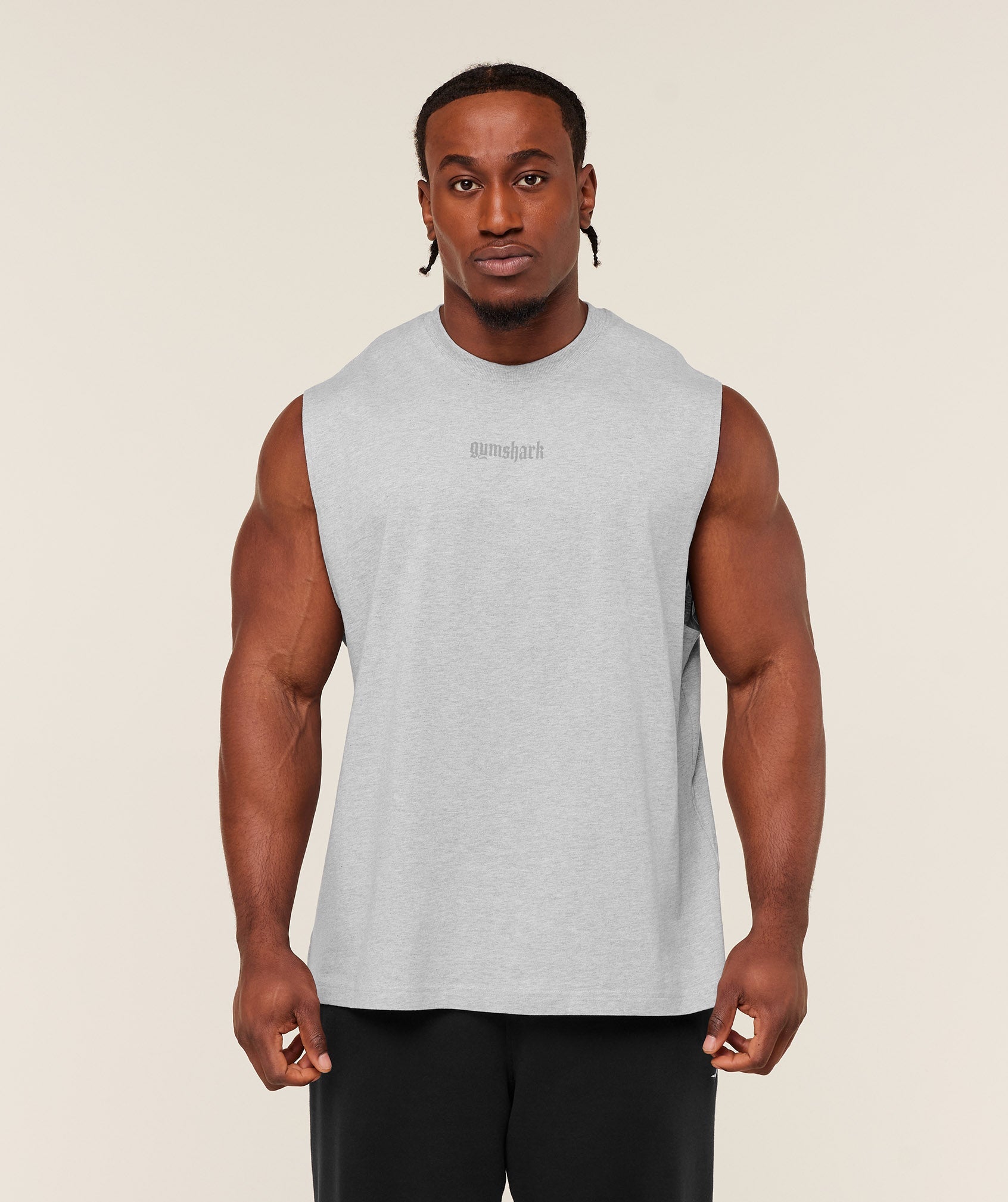 Gymshark Olde English Tank - Bros Soft Grey Marl