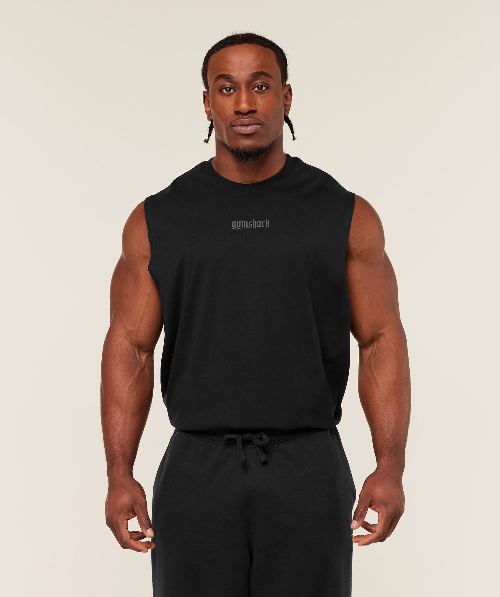 Gymshark Olde English Tank - GS Black