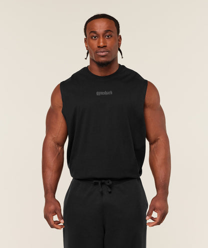 Gymshark Olde English Tank - GS Black
