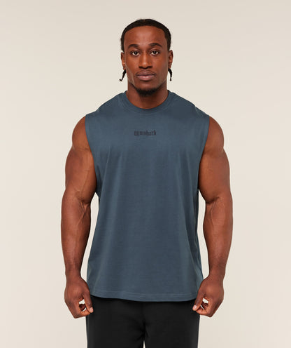 Gymshark Olde English Tank - GS Stealth Blue