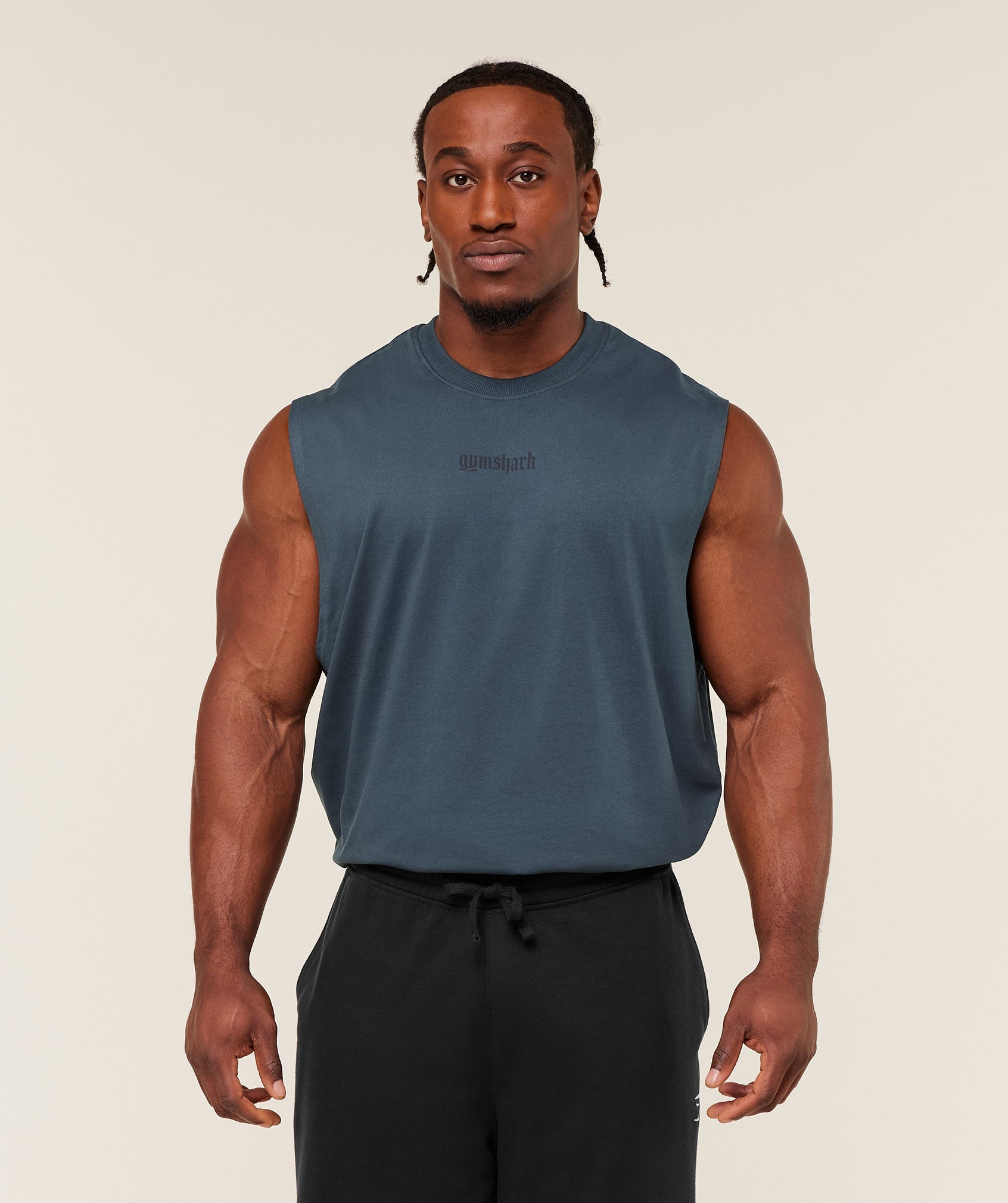 Gymshark Olde English Tank - GS Stealth Blue