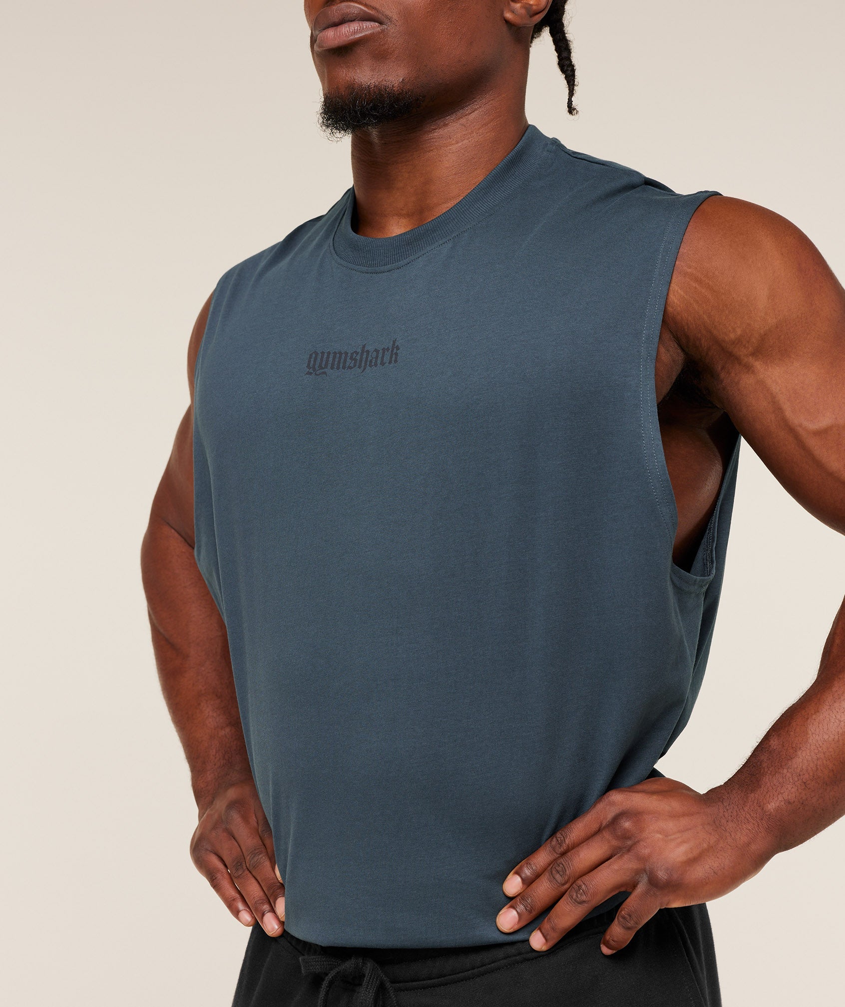 Gymshark Olde English Tank - GS Stealth Blue