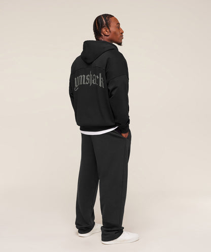 Gymshark Olde English Zip Up Hoodie - Black