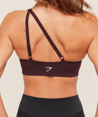 Gymshark One Shoulder Sports Bra - Cherry Purple