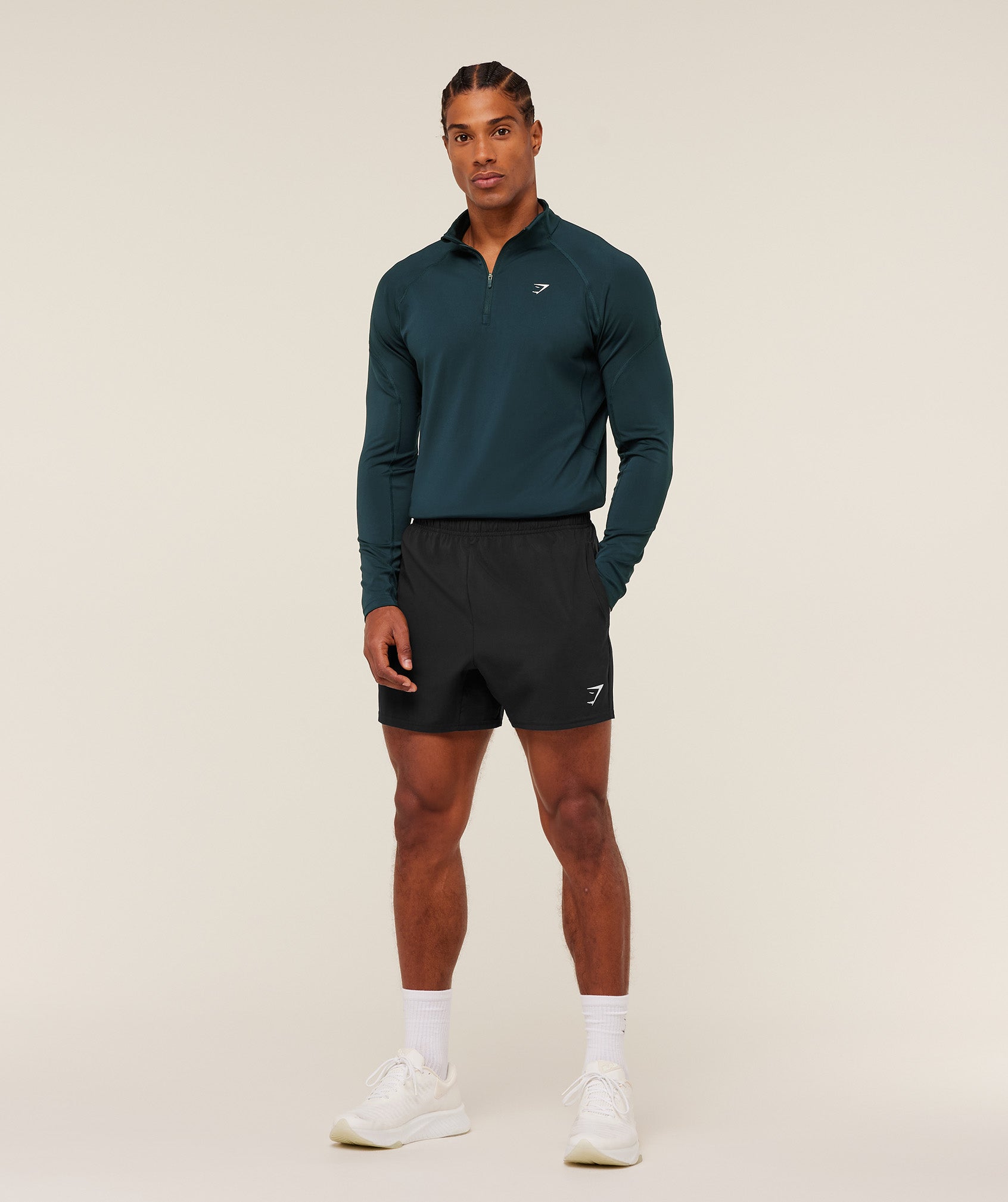 Gymshark Performance 1/4 Zip - Deep Petrol Blue