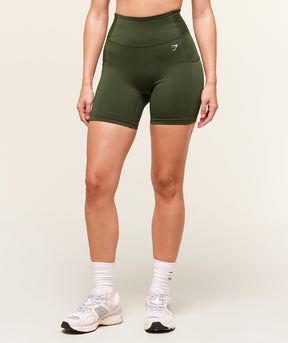 Gymshark Pocket Shorts - Winter Olive