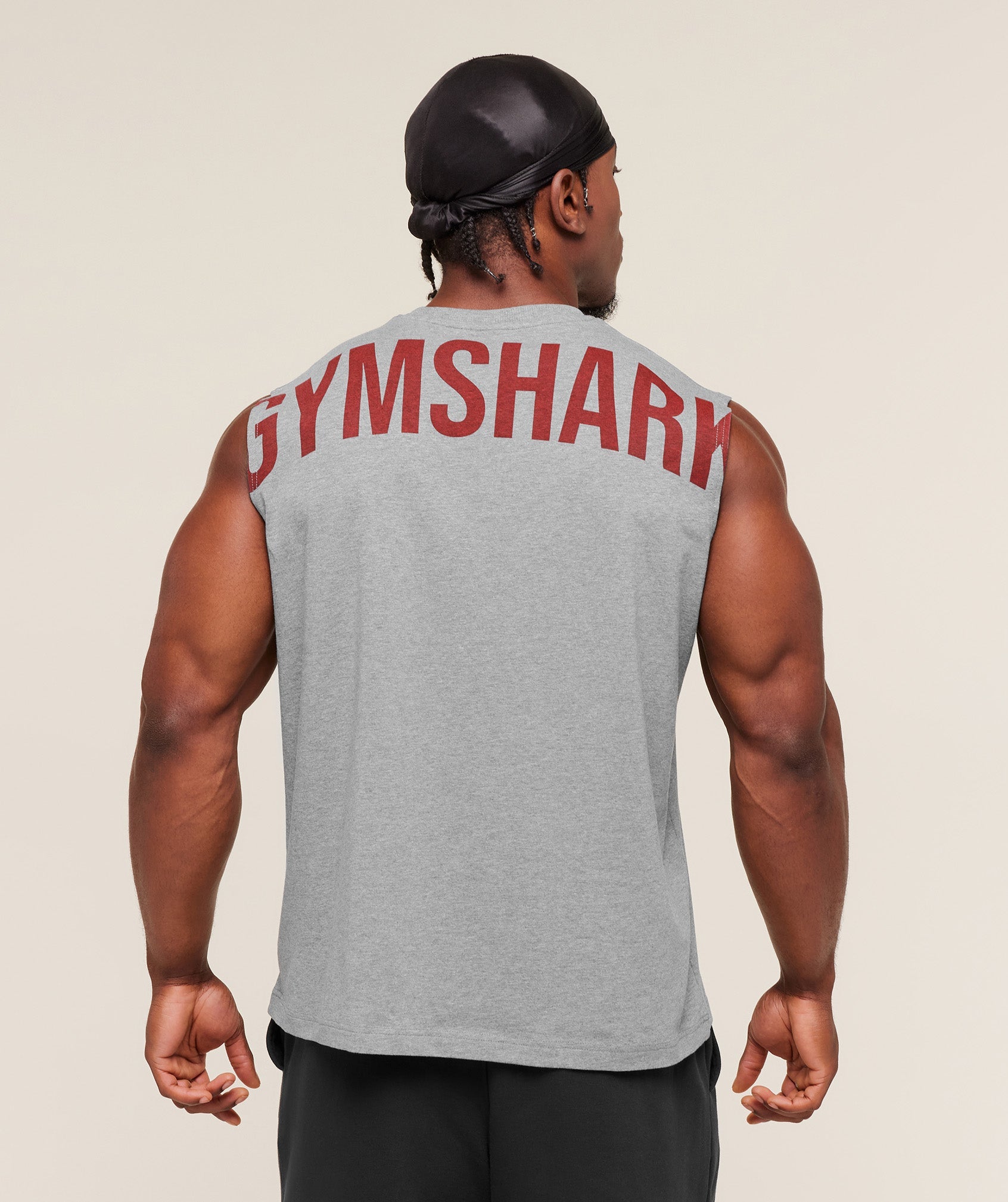 Gymshark Power Cut Off Tank - Charcoal Core Marl