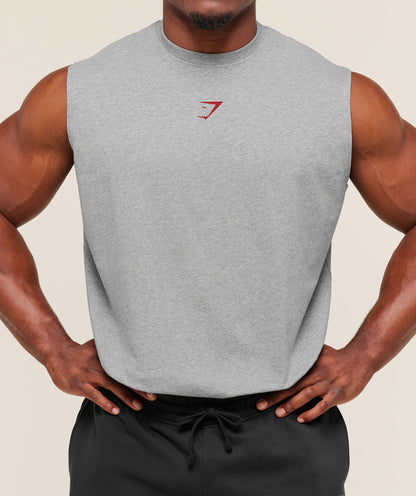 Gymshark Power Cut Off Tank - Charcoal Core Marl