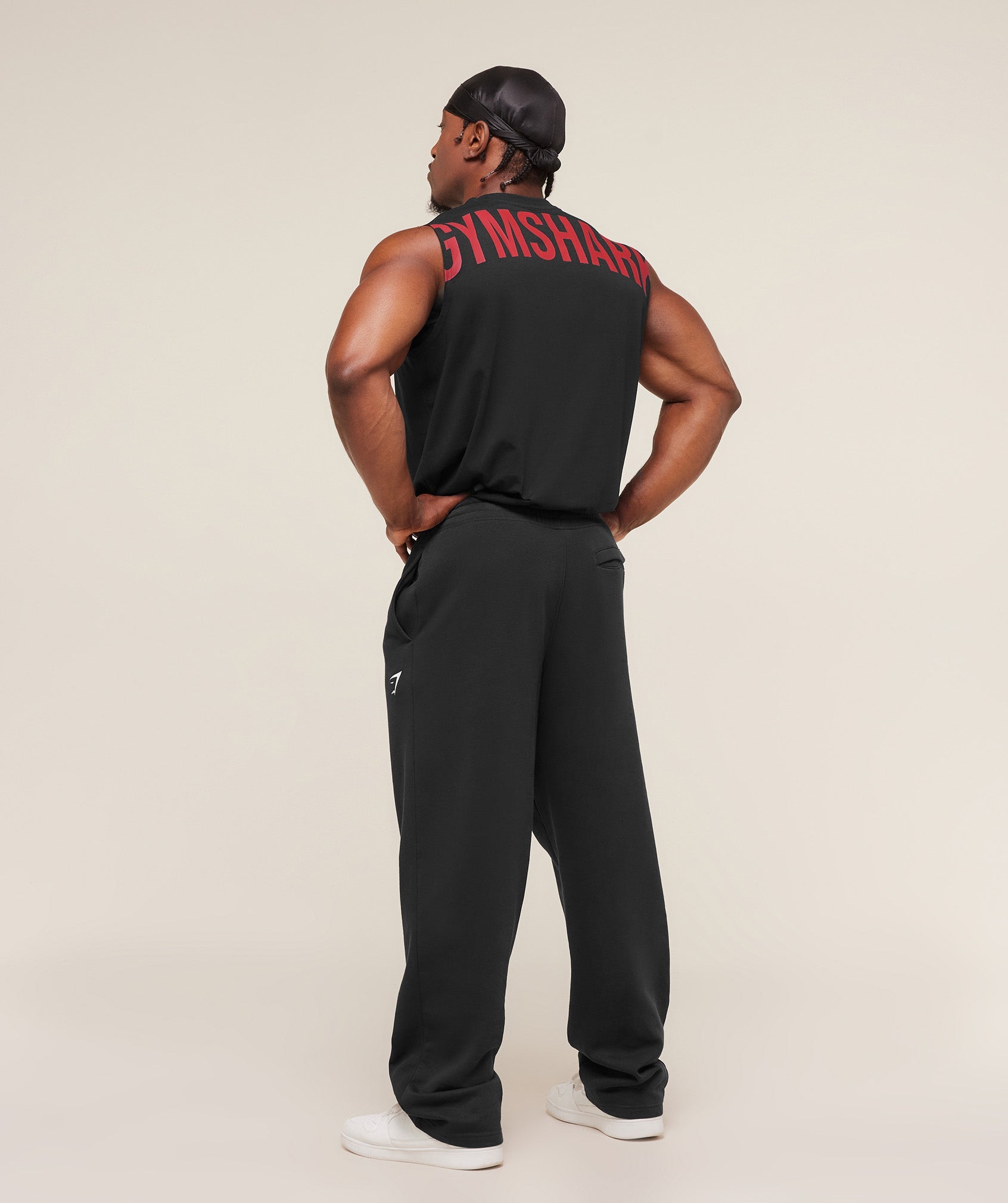 Gymshark Power Cut Off Tank - Black/Conditioning Red