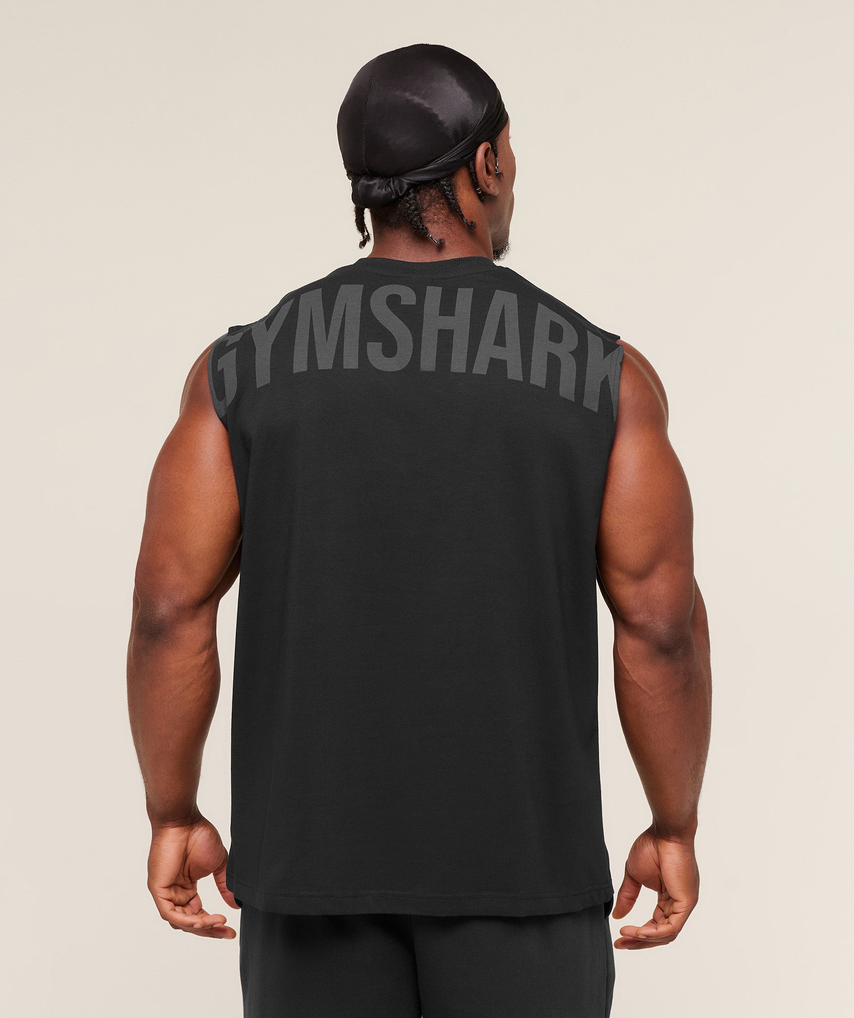 Gymshark Power Cut Off Tank - Black/Asphalt Grey