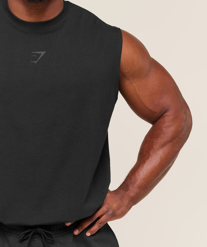 Gymshark Power Cut Off Tank - Black/Asphalt Grey