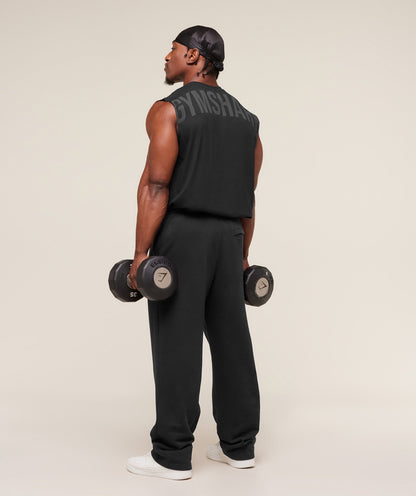 Gymshark Power Cut Off Tank - Black/Asphalt Grey