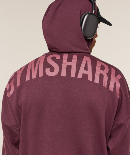 Gymshark Power Hoodie - GS Impact Burgundy