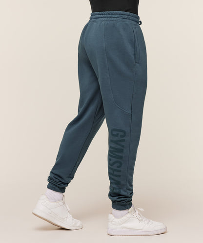 Gymshark Power Wordmark Joggers - GS Stealth Blue