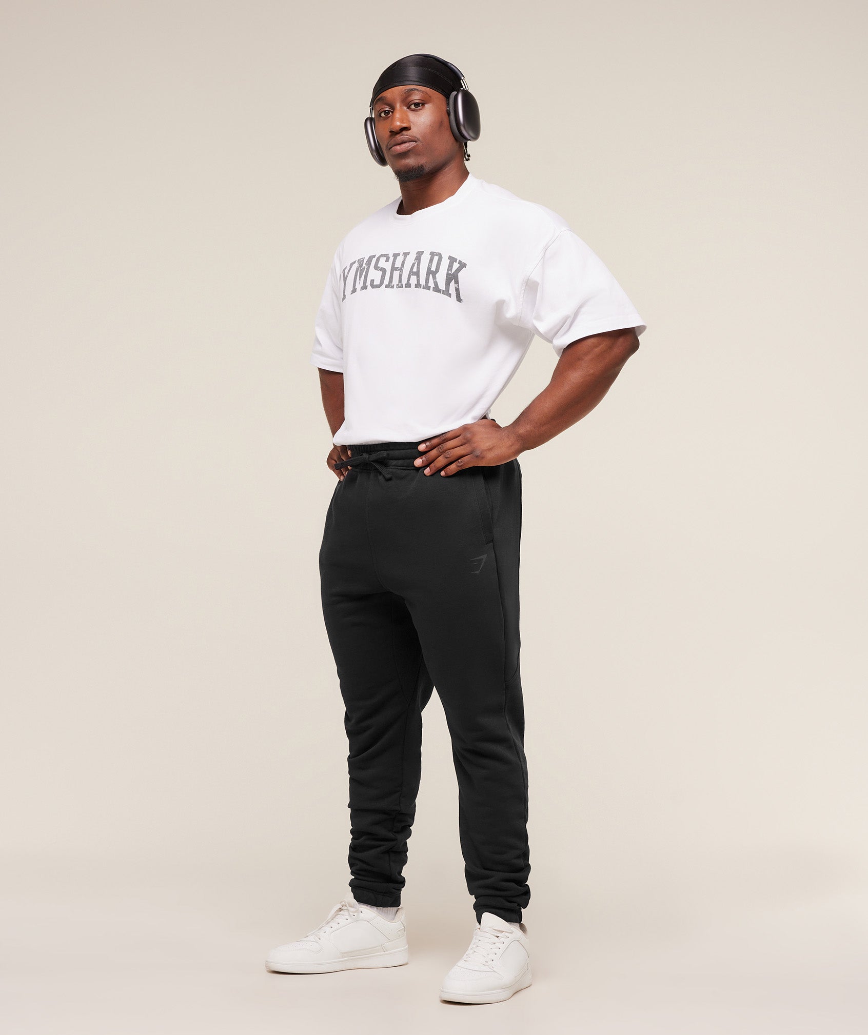 Gymshark Power Joggers Tall - Black/Asphalt Grey
