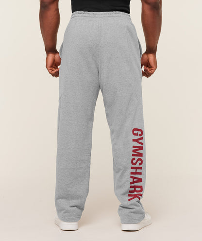 Gymshark Power Straight Leg Pants - Charcoal Core Marl/Sets Red