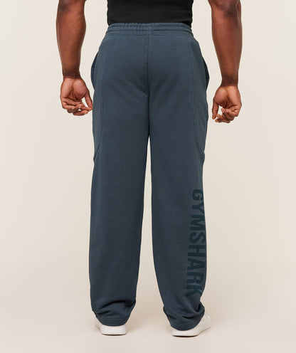 Gymshark Power Straight Leg Pants - GS Stealth Blue/GS Deep Petrol Blue