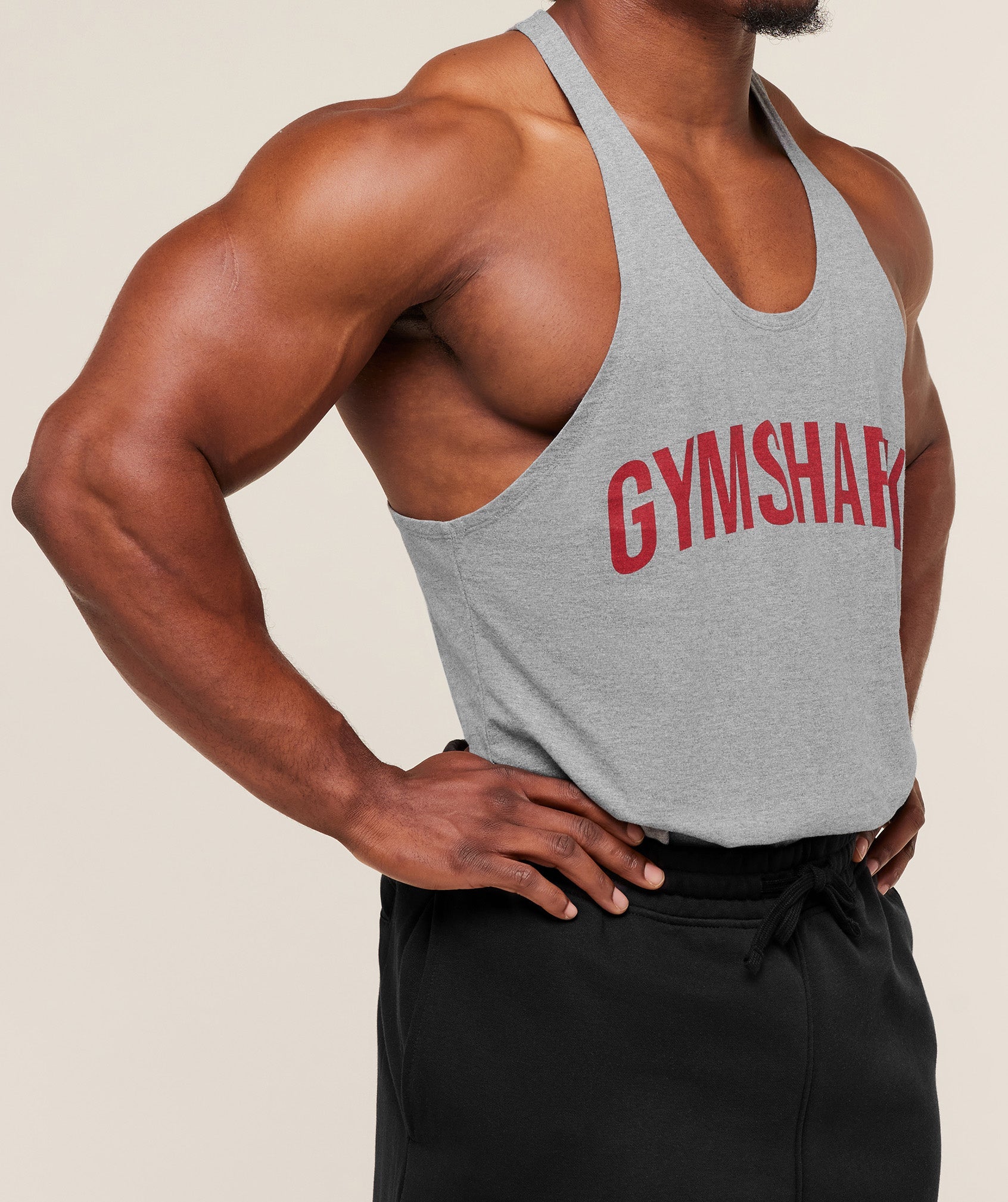 Gymshark Power Stringer - Charcoal Core Marl