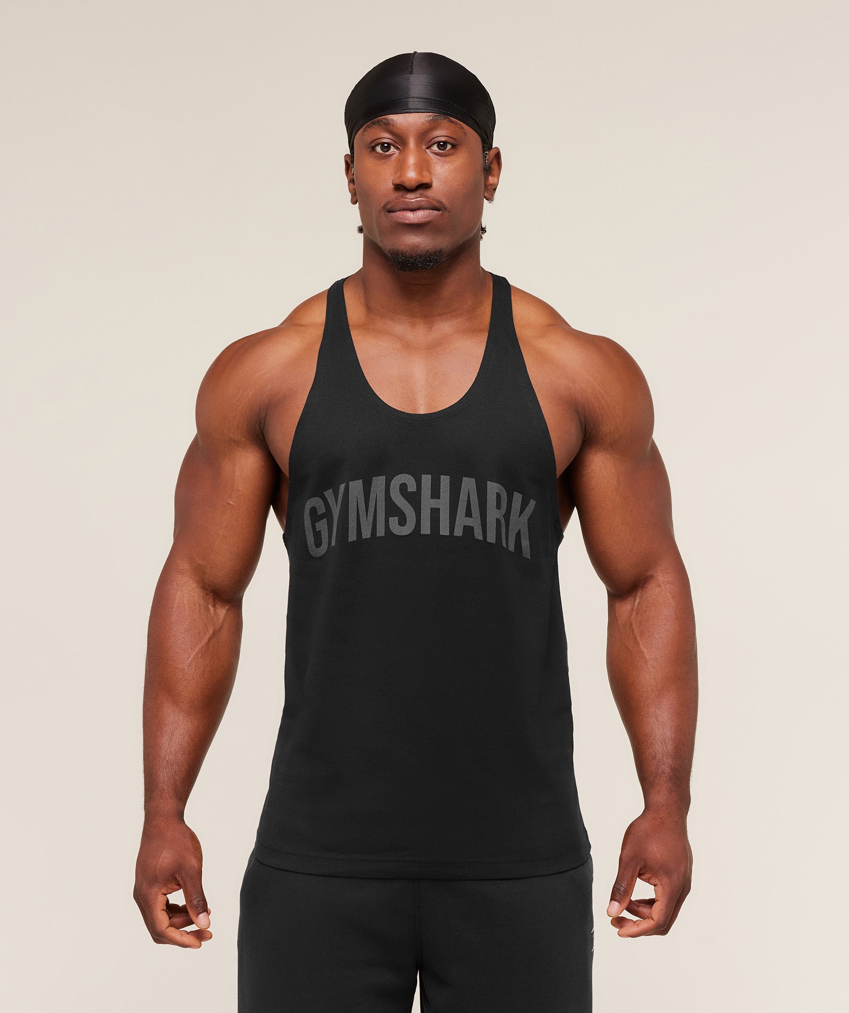 Gymshark Power Stringer - Black/Asphalt Grey