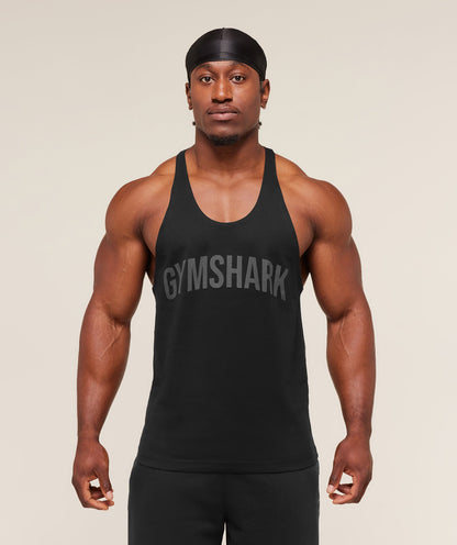 Gymshark Power Stringer - Black/Asphalt Grey