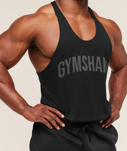 Gymshark Power Stringer - Black/Asphalt Grey