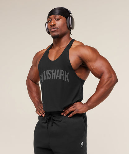 Gymshark Power Stringer - Black/Asphalt Grey