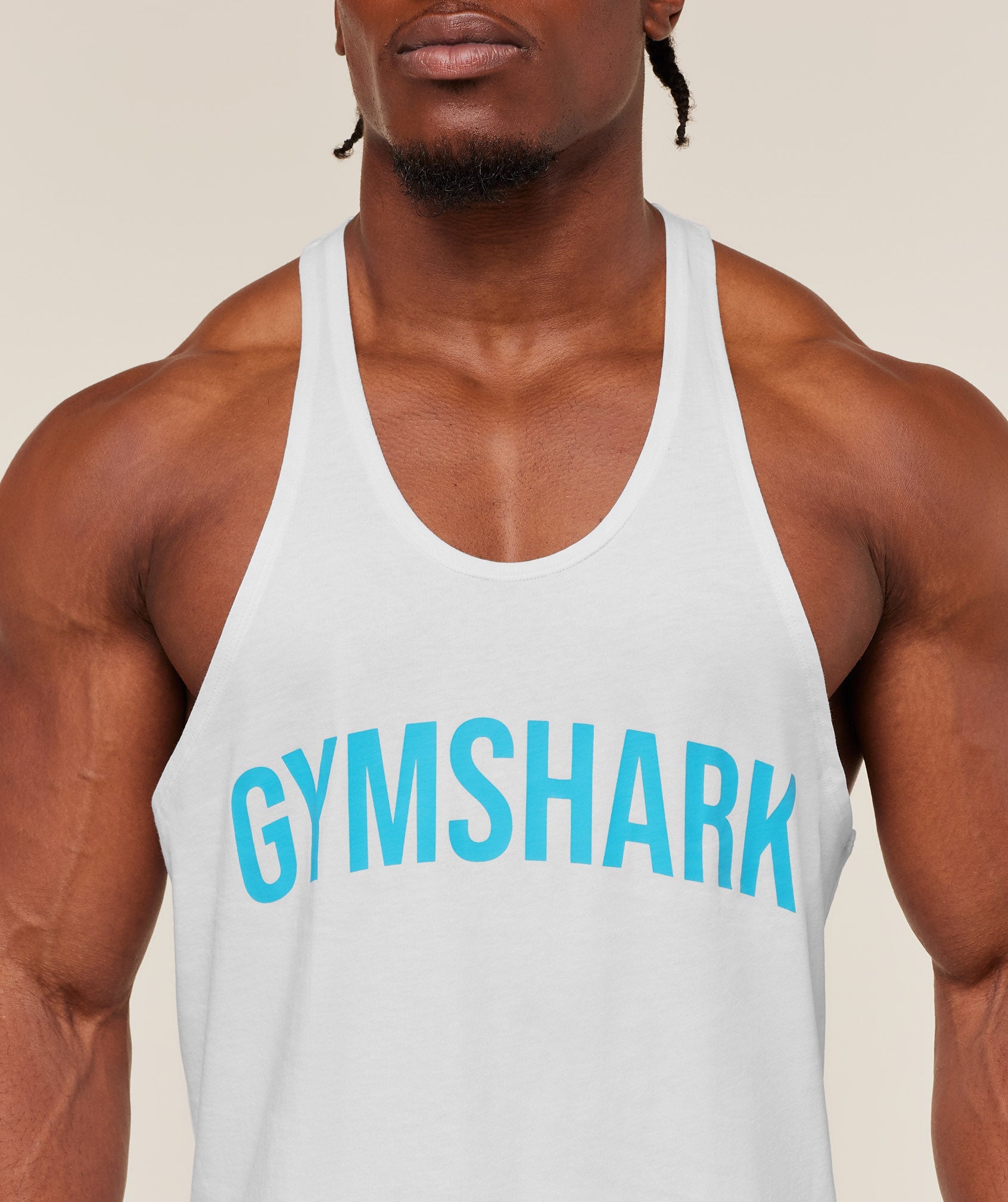 Gymshark Power Stringer - GS White/GS Brand Blue