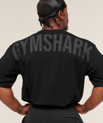 Gymshark Power T-Shirt - Black/Asphalt Grey