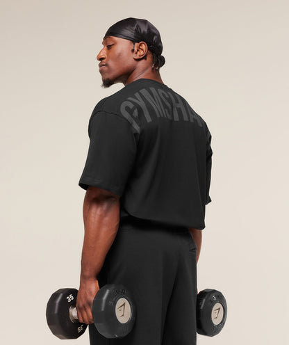 Gymshark Power T-Shirt - Black/Asphalt Grey