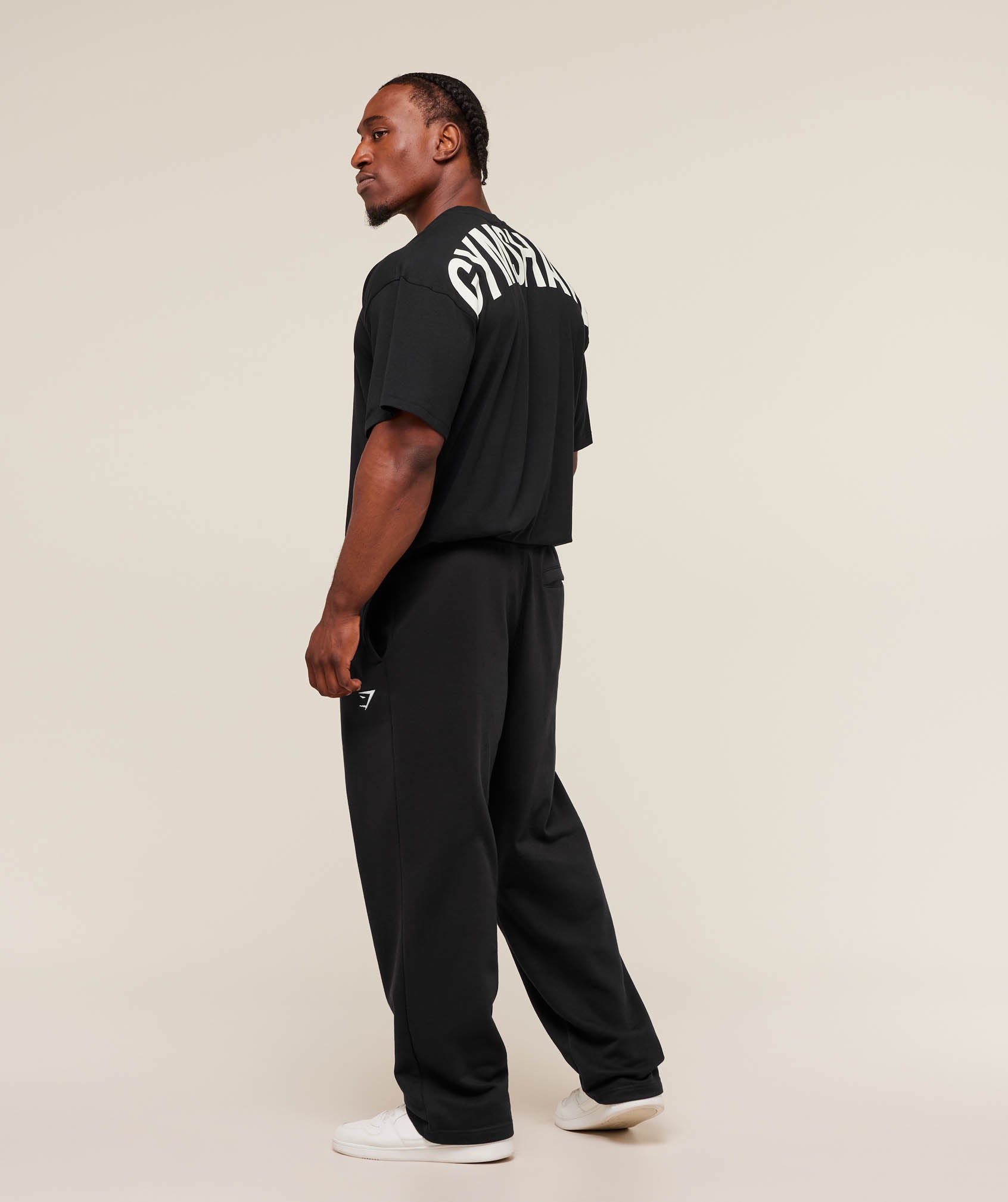 Gymshark Power T-Shirt - Black/Oat White