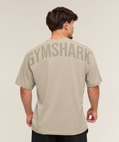 Gymshark Power T-Shirt - Mushroom Grey