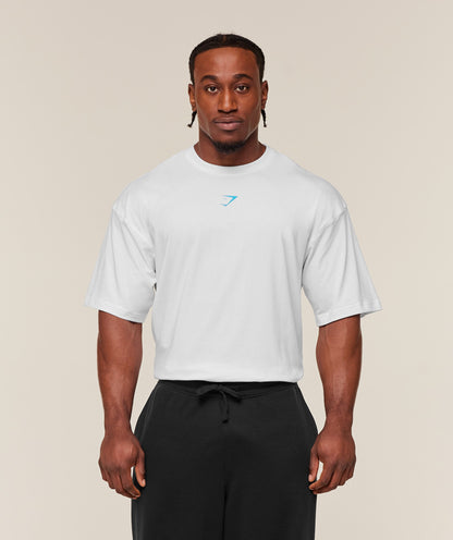 Gymshark Power T-Shirt - GS White/GS Brand Blue