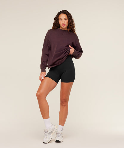 Gymshark Power Washed Long Sleeve Top -  Cherry Purple/Acid Wash