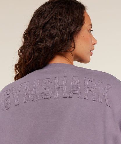 Gymshark Power Washed Long Sleeve Top -  Dusk Purple/Acid Wash