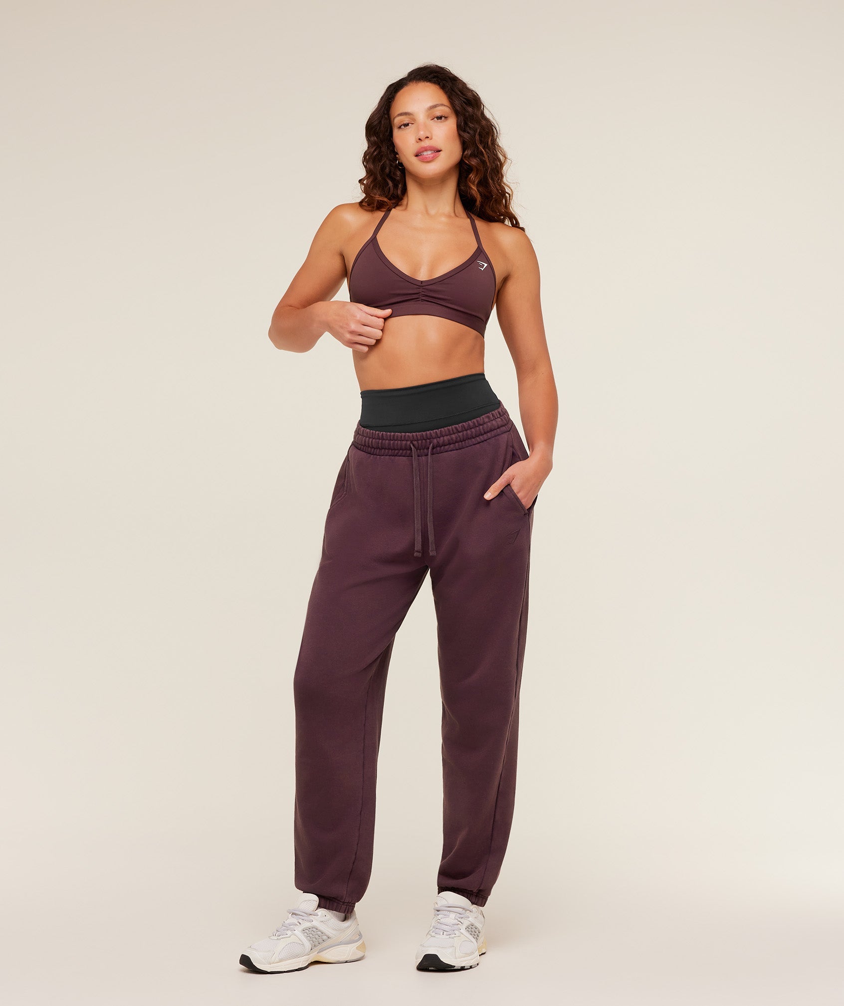 Gymshark Power Washed Cuff Joggers -  Cherry Purple/Acid Wash