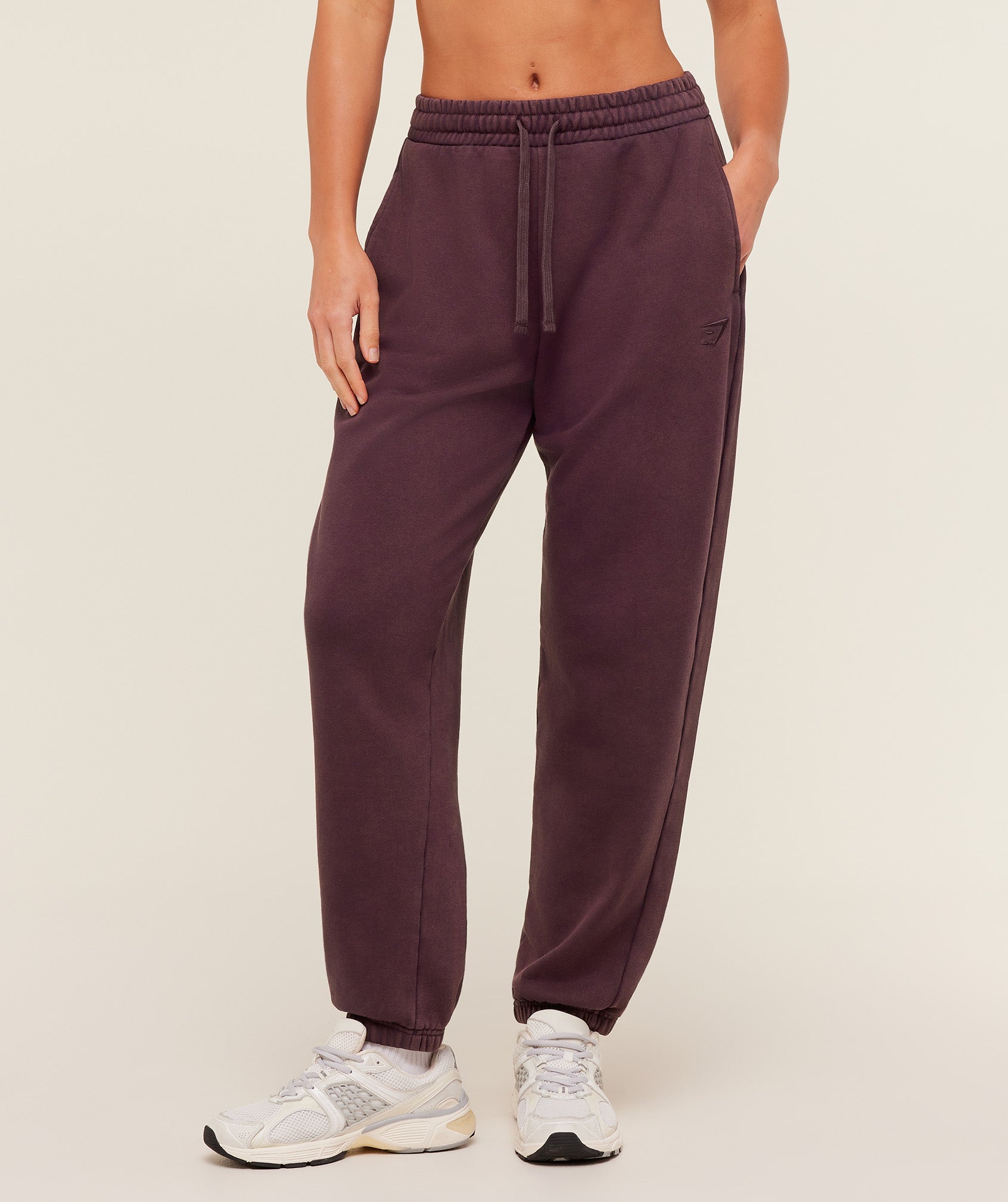 Gymshark Power Washed Cuff Joggers -  Cherry Purple/Acid Wash