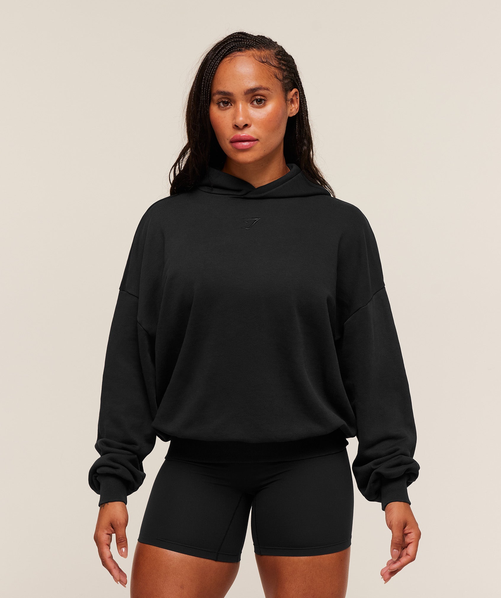 Gymshark Power Washed Oversized Hoodie - Black/Acid Wash