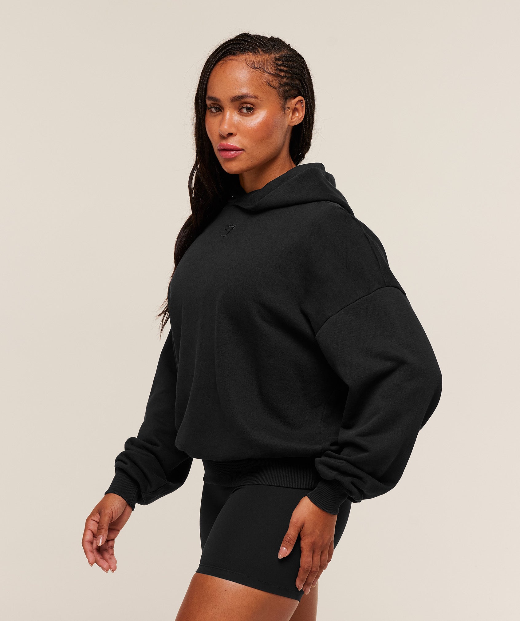 Gymshark Power Washed Oversized Hoodie - Black/Acid Wash
