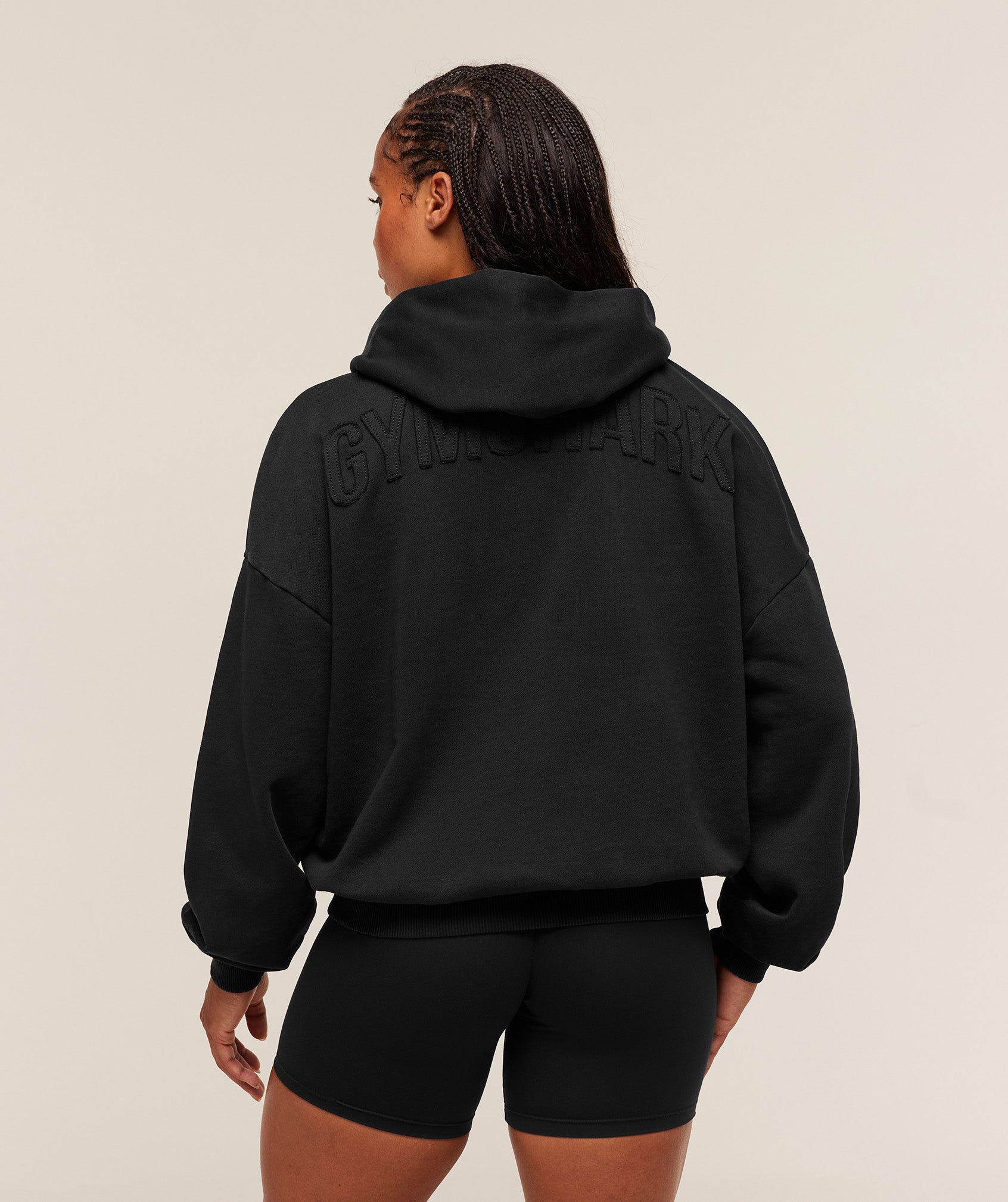 Gymshark Power Washed Oversized Hoodie - Black/Acid Wash