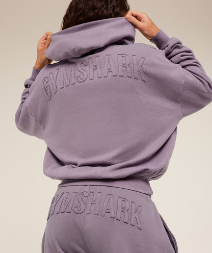 Gymshark Power Washed Oversized Hoodie -  Dusk Purple/Acid Wash