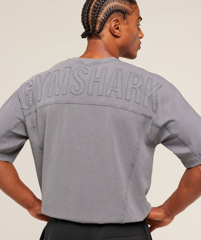 Gymshark Power Washed T-Shirt - GS Medium Grey